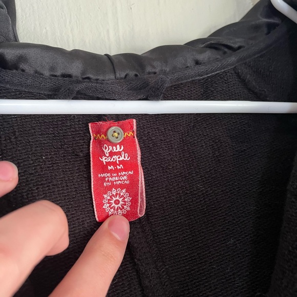 Free People Charcoal Hooded Sweater - Picture 7 of 7